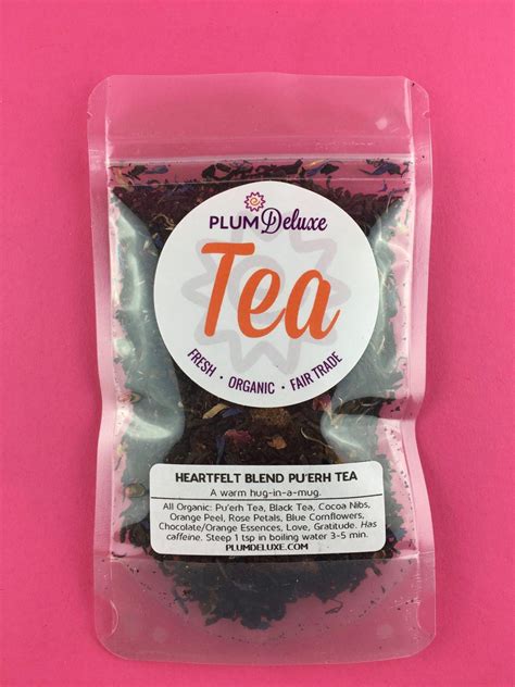 Plum deluxe - Each oz makes 15-20 cups. Ingredients: Honeybush Tea, Peppermint, Spearmint, Ginger Root, Marshmallow Root, Clove, Vanilla Essence. $7.00 /oz. 1 oz pouch makes approx. 15 cups. Pay in 4 interest-free installments for orders over $50.00 with. Learn more. Quantity.